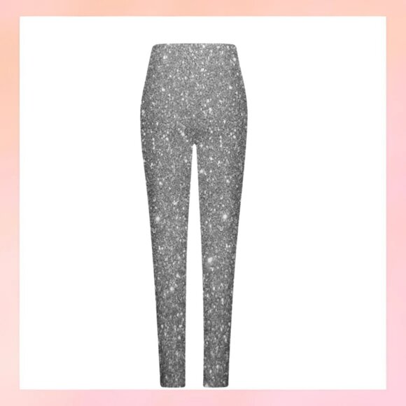 Black & White Speckle High-Waisted Leggings - Picture 1 of 7